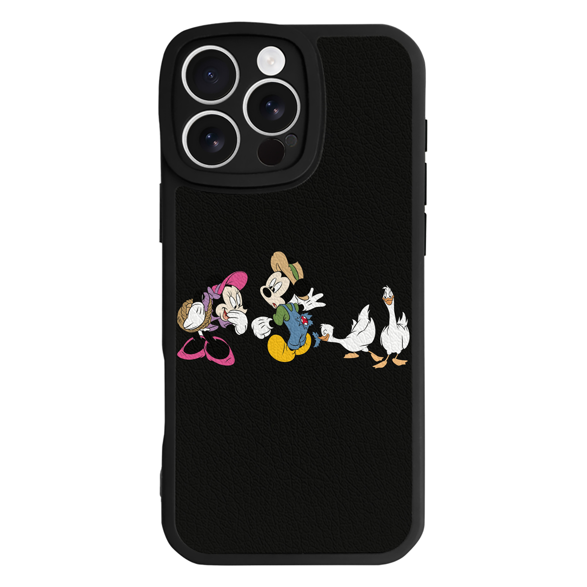 （画像用） ミッキーマウス Mickey Mouse 【iPhone 16シリーズ対応】シリコンスマホケース（レザー調） 材質：シリコン